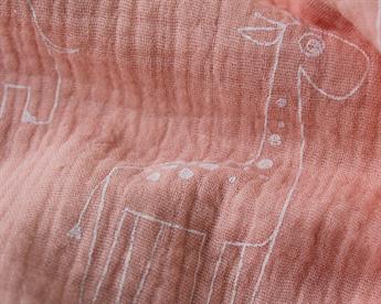 Giraffe And Elephant Double Gauze - image 2
