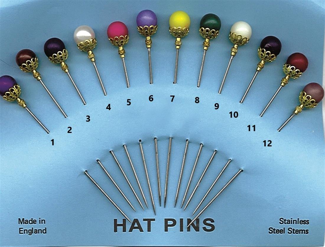 10mm Coloured Hat Pins