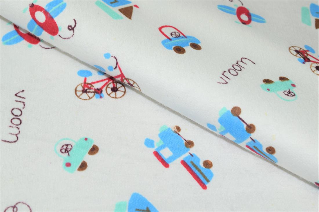 100% Brushed Flannel Cotton Fabric, 112cm Wide, High Quality; This beautiful soft fabric is perfect for Children's clothing, Light blankets, Bed sheets, Night dresses, and Pyjama Bottoms.
Colours may slightly vary due to the lighting during the photo shooting or the monitor's display. Wash at 30 Degrees.