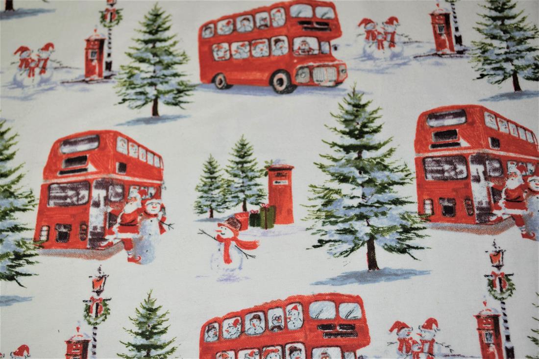Snowy London Buses