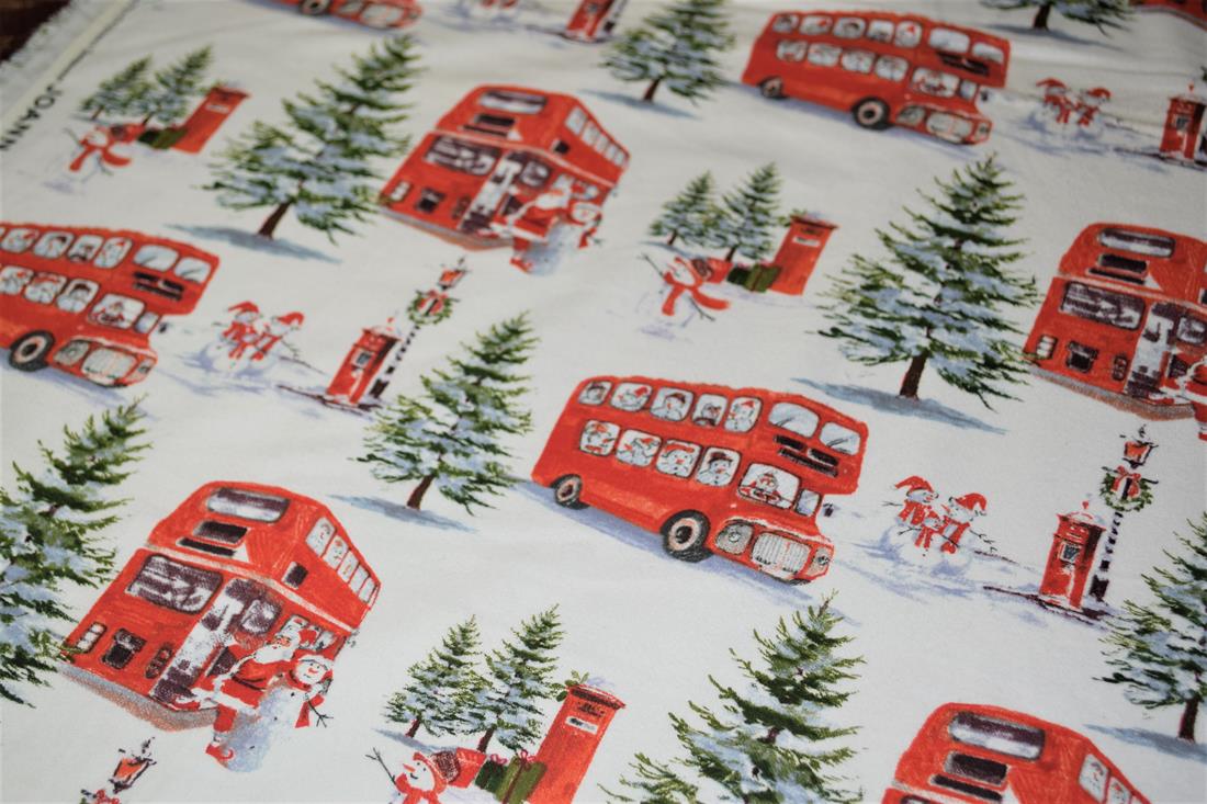 Snowy London Buses