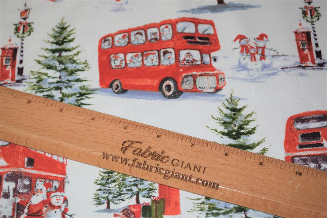 Snowy London Buses
