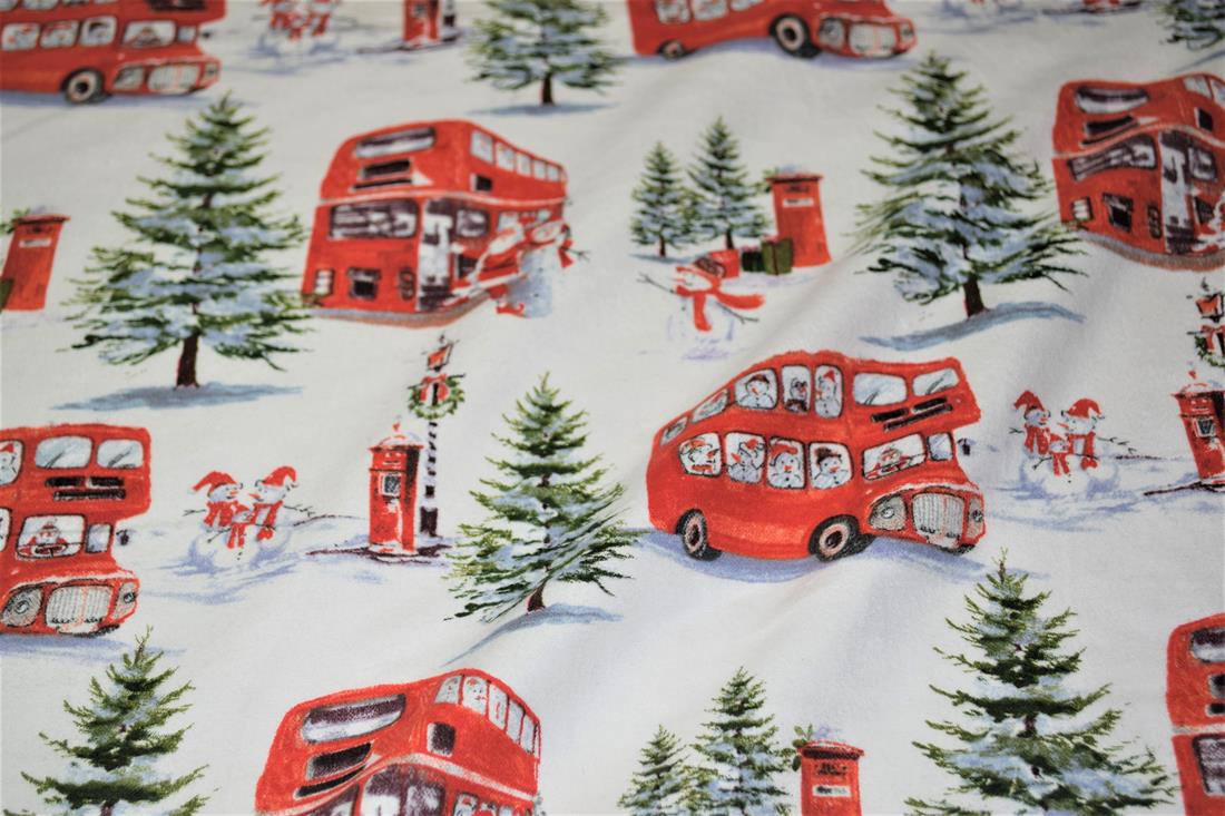 Snowy London Buses