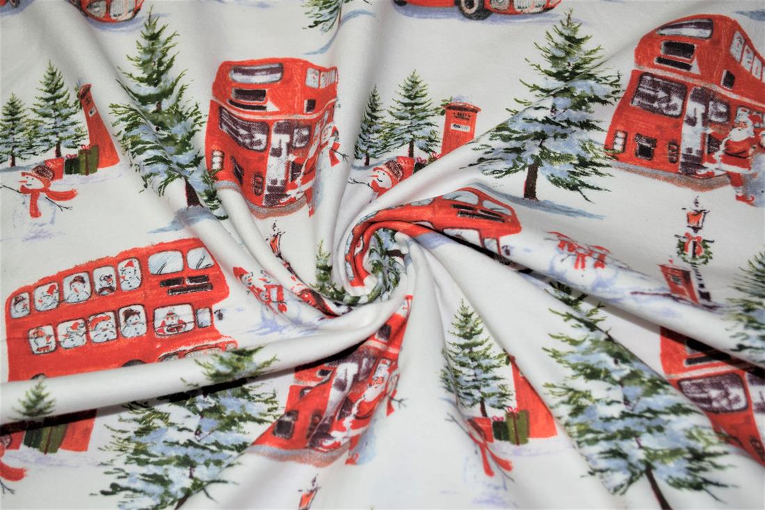 Snowy London Buses