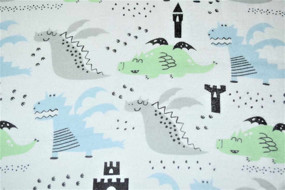 Printed Premium 100% Brushed Flannel Cotton Fabric, 112cm Wide, High Quality; This beautiful soft fabric is perfect for Children's clothing, Light blankets, Bed sheets, Night dresses, and Pyjama Bottoms. Colours may slightly vary due to the lighting during the photo shooting or the monitor's display. Wash at 30 Degrees.