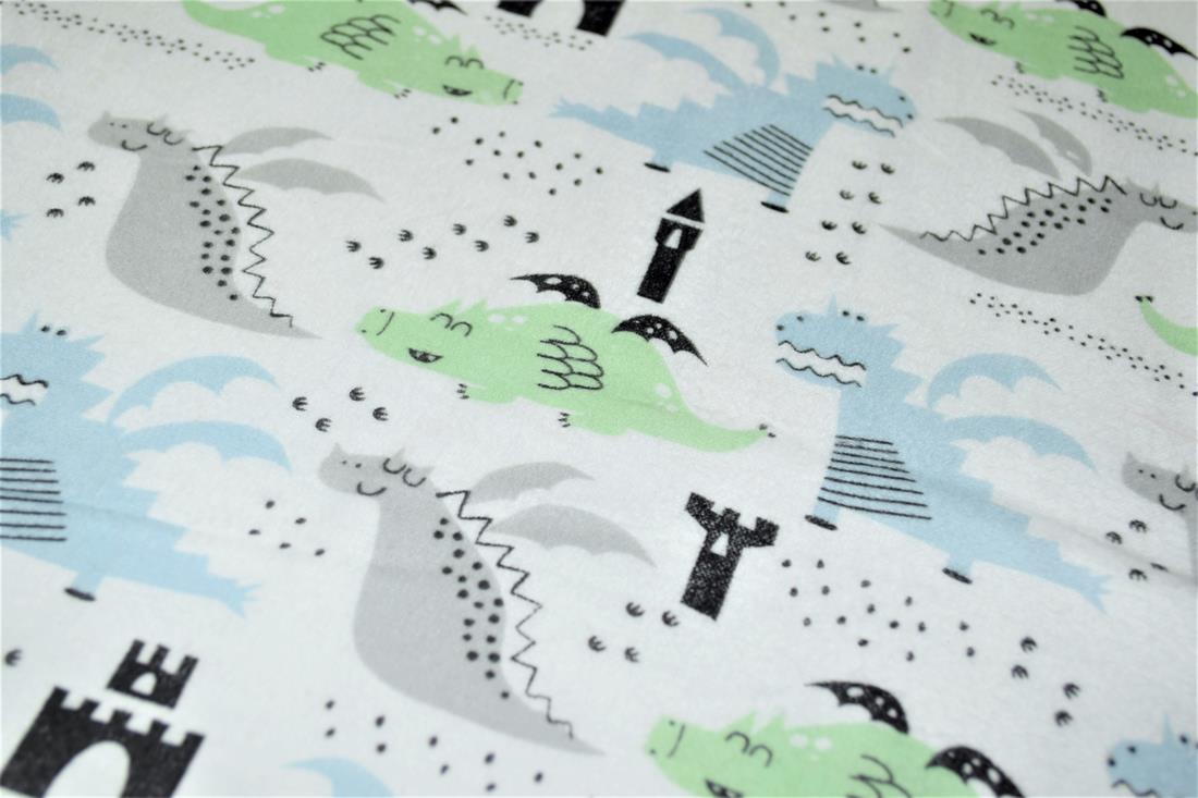 Printed Premium 100% Brushed Flannel Cotton Fabric, 112cm Wide, High Quality; This beautiful soft fabric is perfect for Children's clothing, Light blankets, Bed sheets, Night dresses, and Pyjama Bottoms. Colours may slightly vary due to the lighting during the photo shooting or the monitor's display. Wash at 30 Degrees.