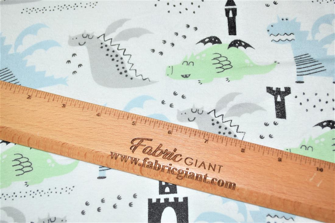 Printed Premium 100% Brushed Flannel Cotton Fabric, 112cm Wide, High Quality; This beautiful soft fabric is perfect for Children's clothing, Light blankets, Bed sheets, Night dresses, and Pyjama Bottoms. Colours may slightly vary due to the lighting during the photo shooting or the monitor's display. Wash at 30 Degrees.