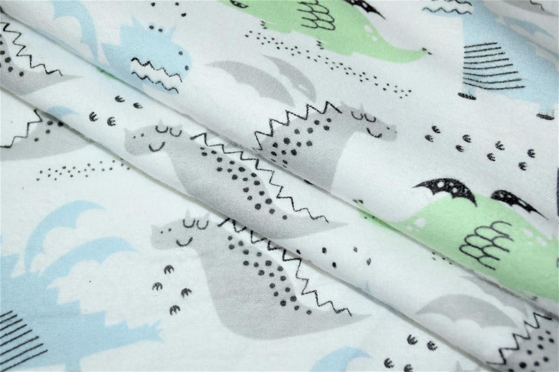 Printed Premium 100% Brushed Flannel Cotton Fabric, 112cm Wide, High Quality; This beautiful soft fabric is perfect for Children's clothing, Light blankets, Bed sheets, Night dresses, and Pyjama Bottoms. Colours may slightly vary due to the lighting during the photo shooting or the monitor's display. Wash at 30 Degrees.
