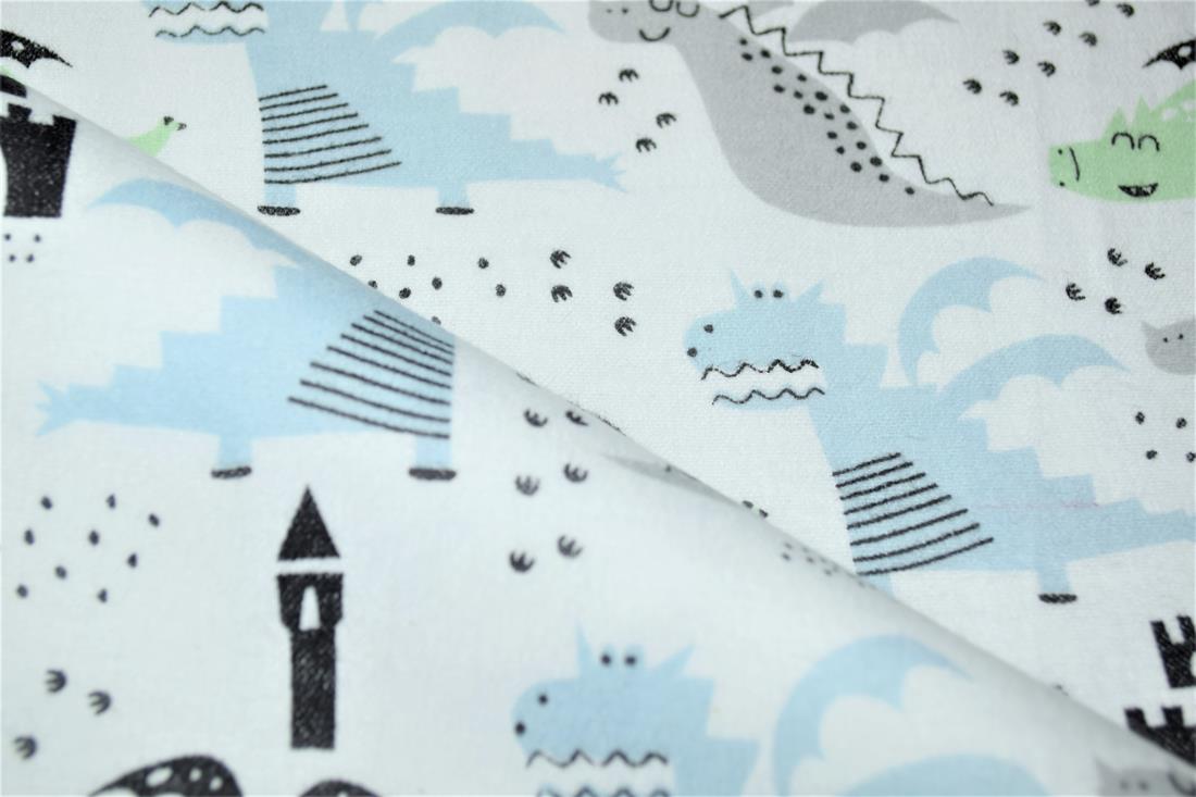 Printed Premium 100% Brushed Flannel Cotton Fabric, 112cm Wide, High Quality; This beautiful soft fabric is perfect for Children's clothing, Light blankets, Bed sheets, Night dresses, and Pyjama Bottoms. Colours may slightly vary due to the lighting during the photo shooting or the monitor's display. Wash at 30 Degrees.