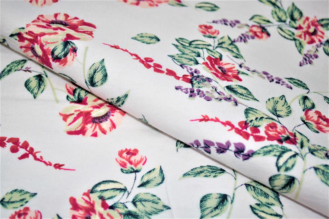 Printed Premium 100% Brushed Flannel Fabric Flower print High Quality