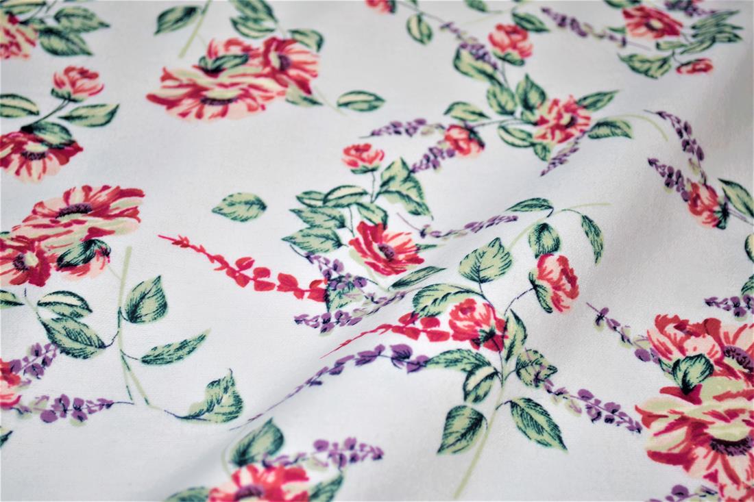 Printed Premium 100% Brushed Flannel Fabric Flower print High Quality