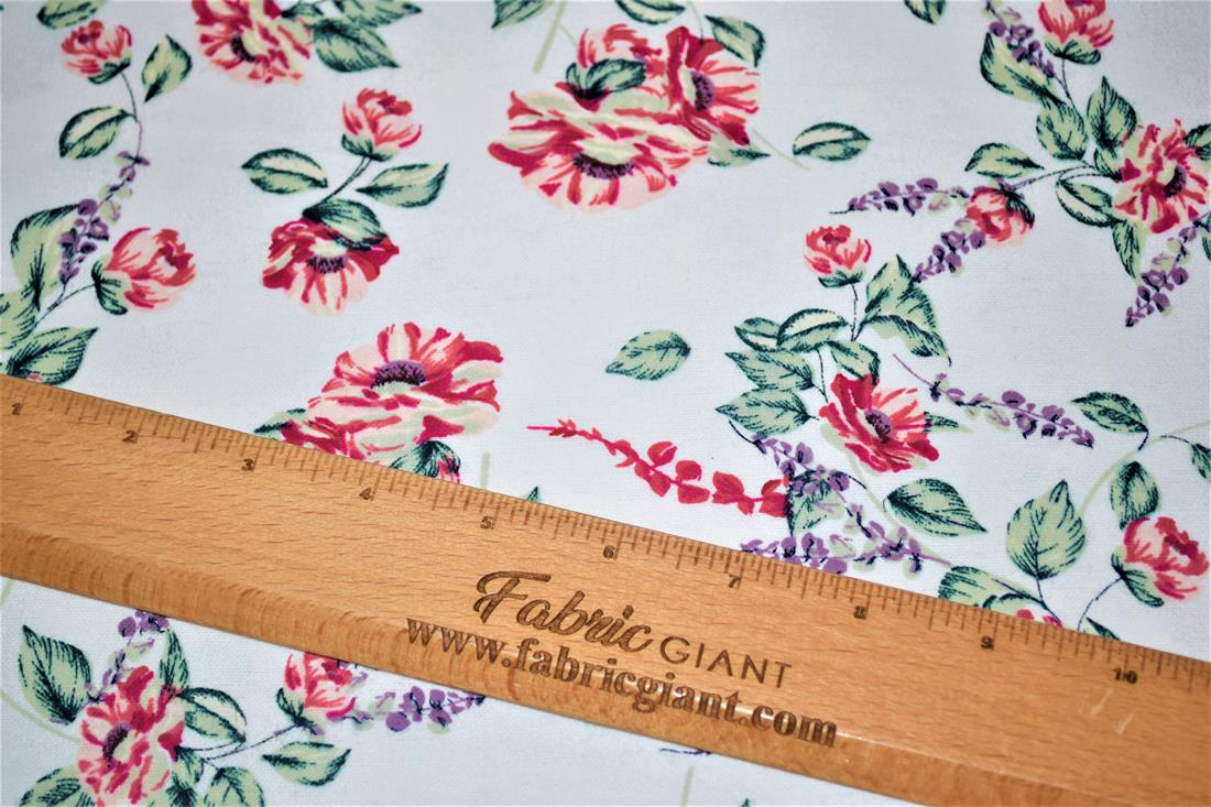 Printed Premium 100% Brushed Flannel Fabric Flower print High Quality