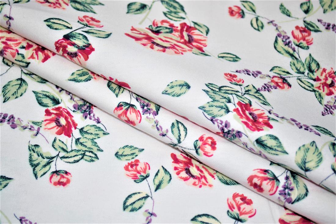 Printed Premium 100% Brushed Flannel Fabric Flower print High Quality