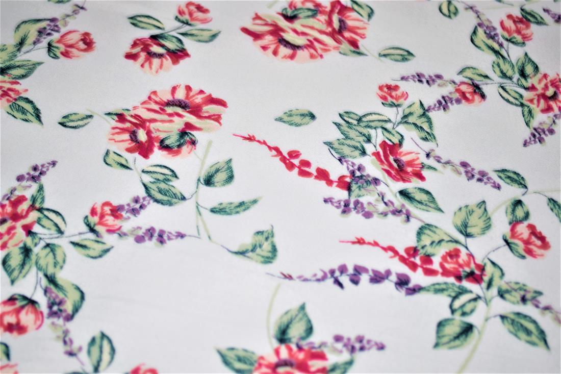 Printed Premium 100% Brushed Flannel Fabric Flower print High Quality