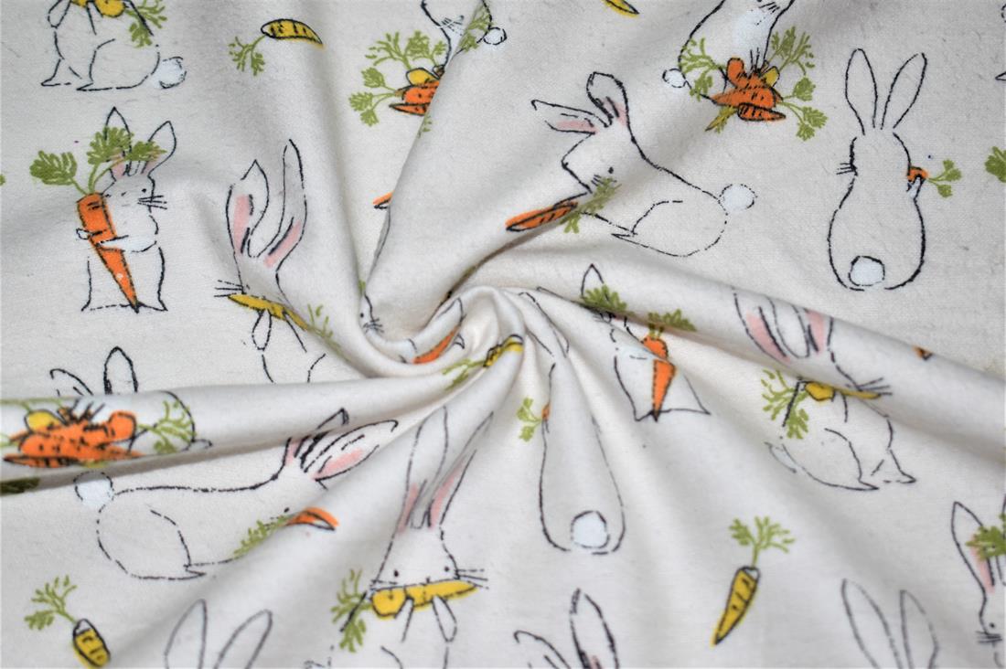 Pritned Soft Brushed Flannel 100% Cotton Fabric
