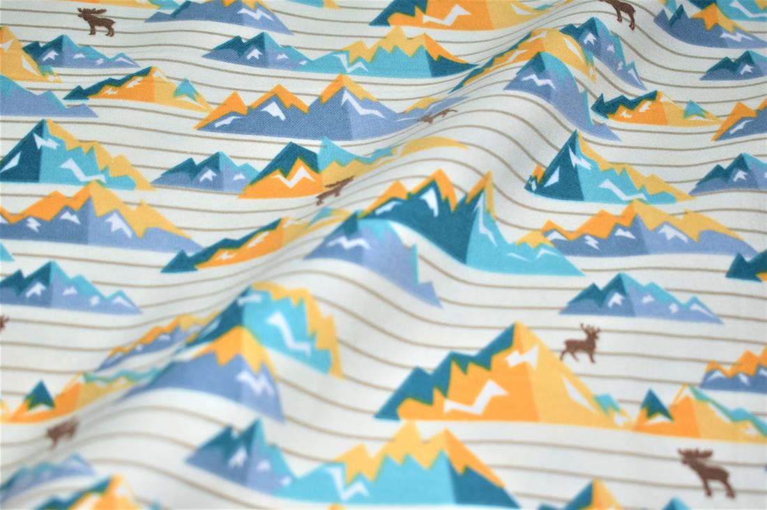 Pritned Soft Brushed Flannel 100% Cotton Fabric