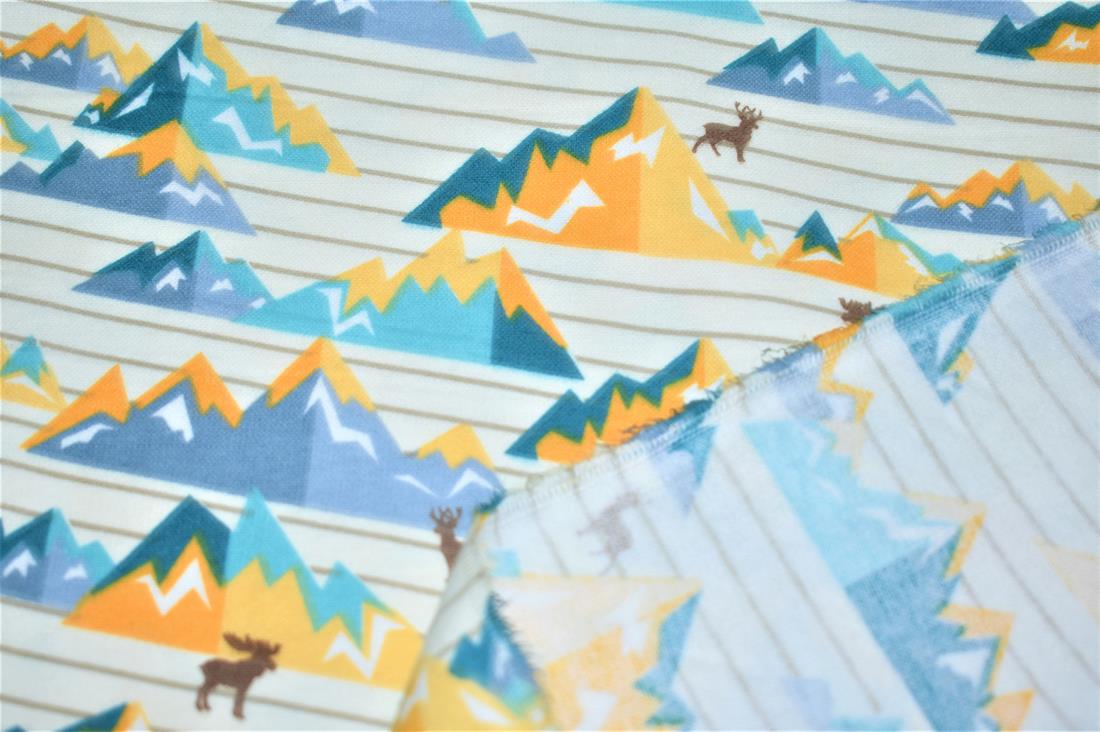 Pritned Soft Brushed Flannel 100% Cotton Fabric