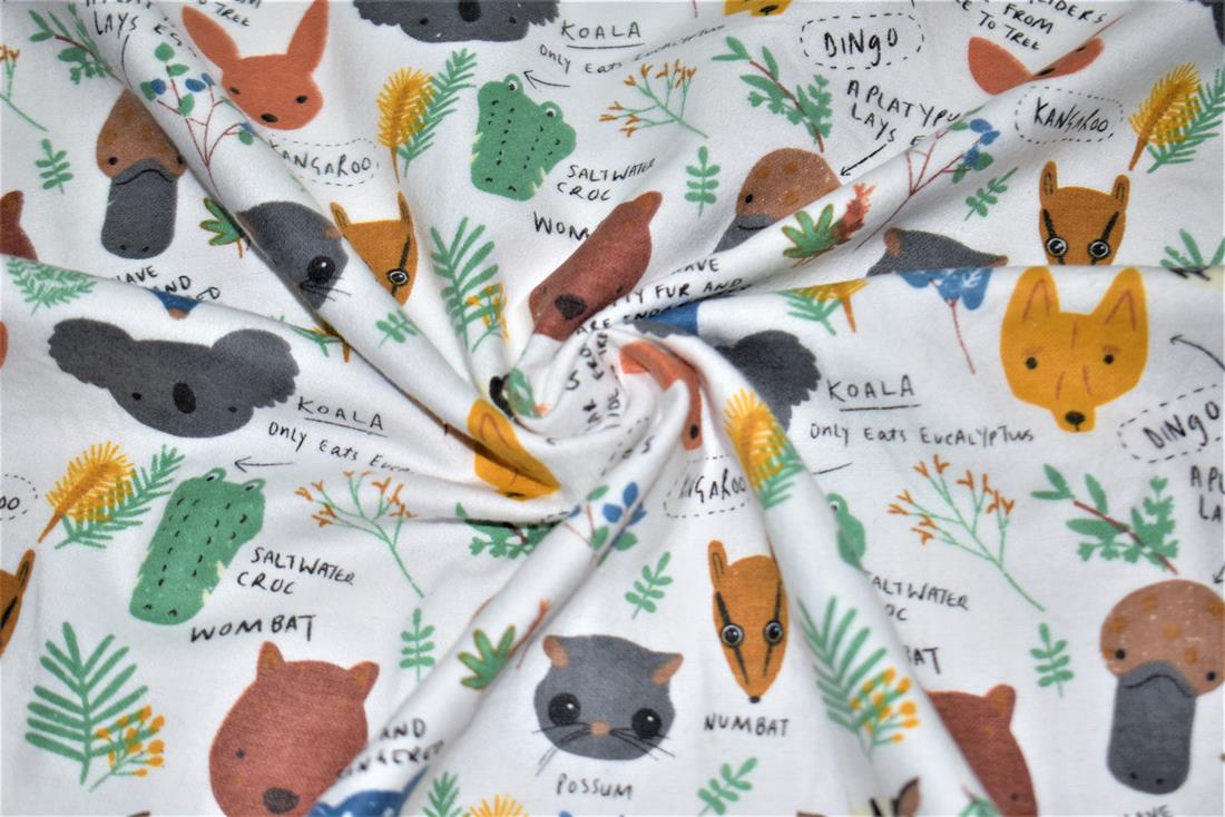 Jungle - Pritned Soft Brushed Cotton Flannel 100% Cotton