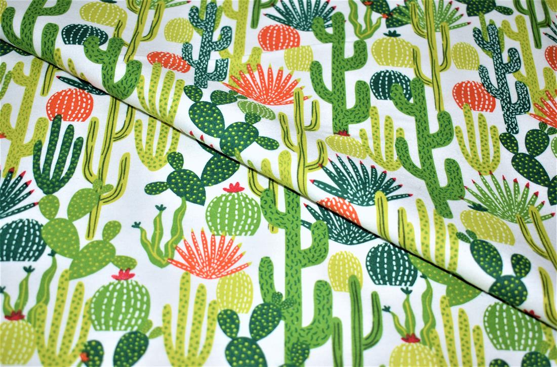 Wild Cactus- Soft Brushed Flannel crafty 100% Cotton, Fabric