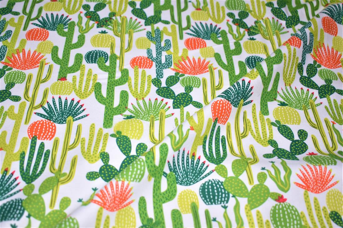 Wild Cactus- Soft Brushed Flannel crafty 100% Cotton, Fabric