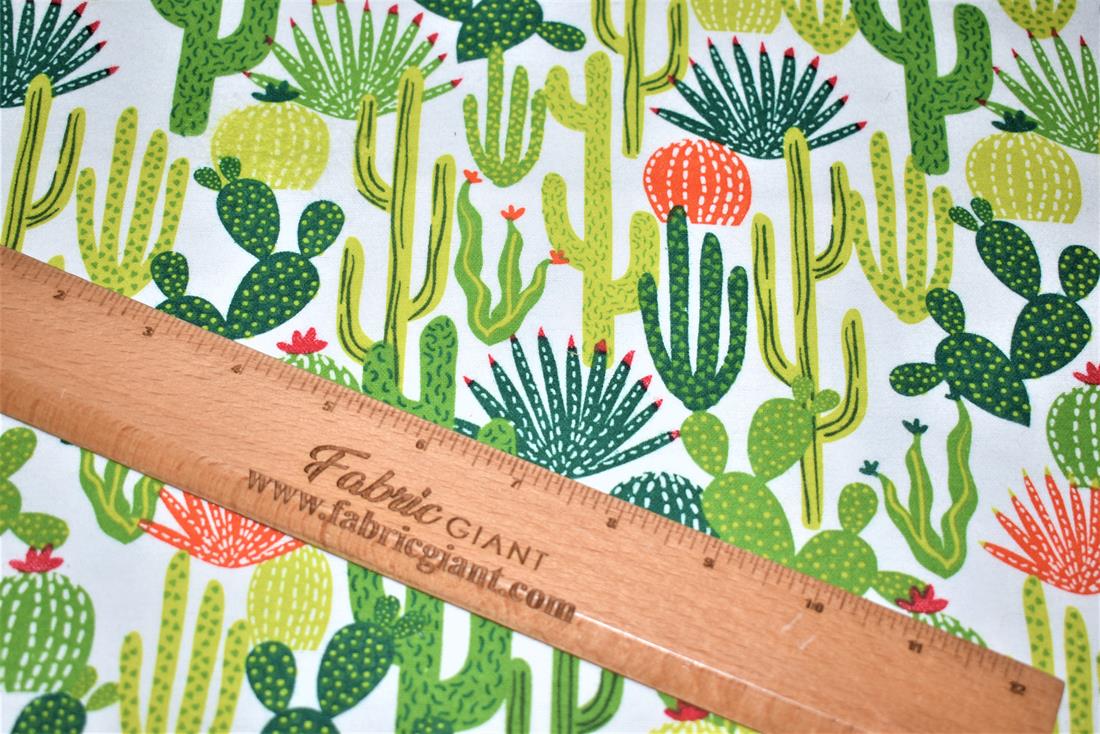 Wild Cactus- Soft Brushed Flannel crafty 100% Cotton, Fabric