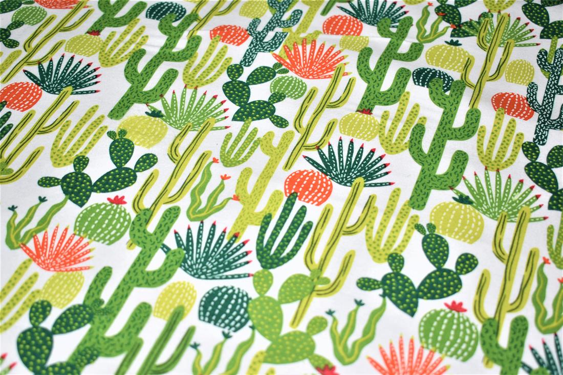 Wild Cactus- Soft Brushed Flannel crafty 100% Cotton, Fabric