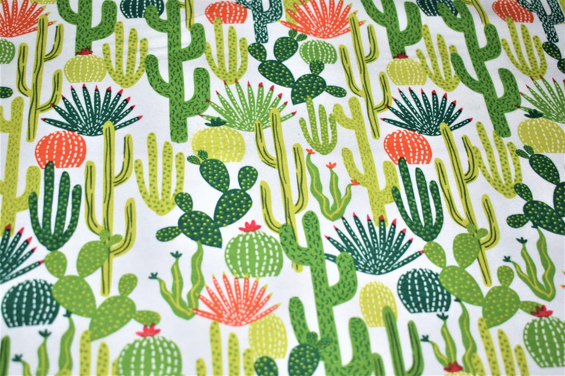 Wild Cactus- Soft Brushed Flannel crafty 100% Cotton, Fabric