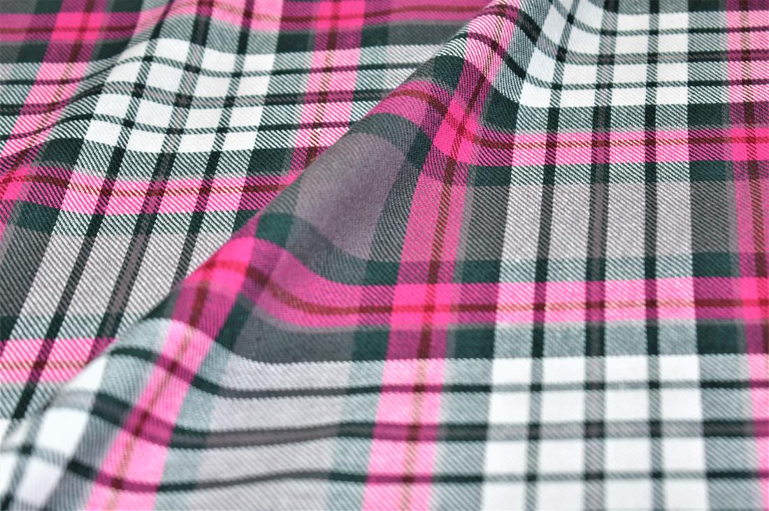 Tartan Printed Premium Brushed Flannel Cotton Fabric Light wight