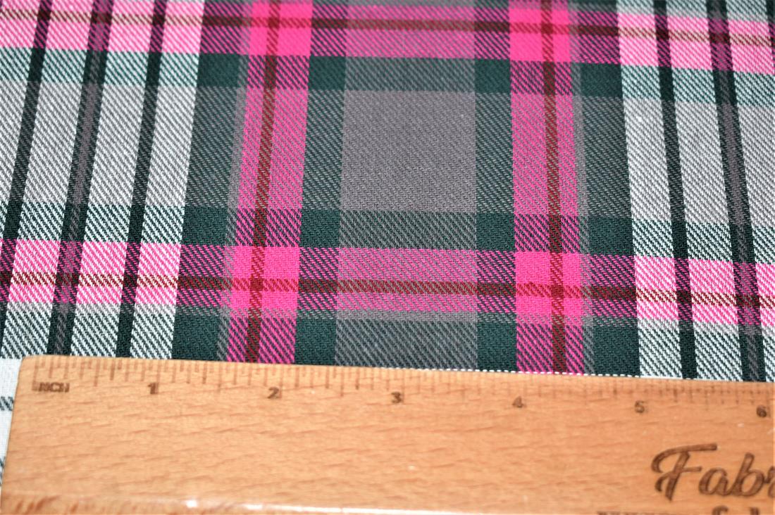 Tartan Printed Premium Brushed Flannel Cotton Fabric Light wight