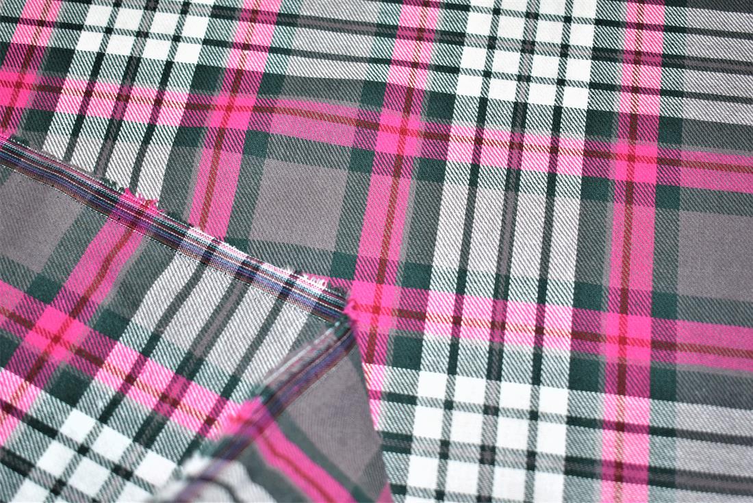Tartan Printed Premium Brushed Flannel Cotton Fabric Light wight
