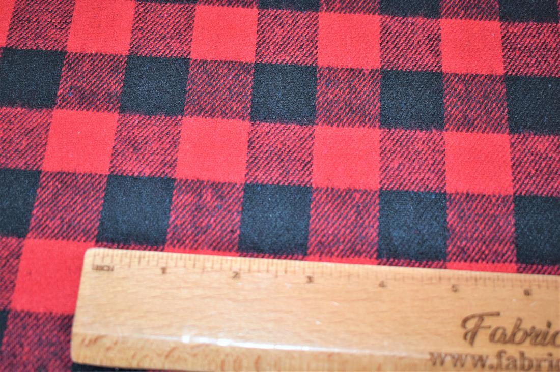 Tartan Printed Premium Brushed Flannel Cotton Fabric  Light wight