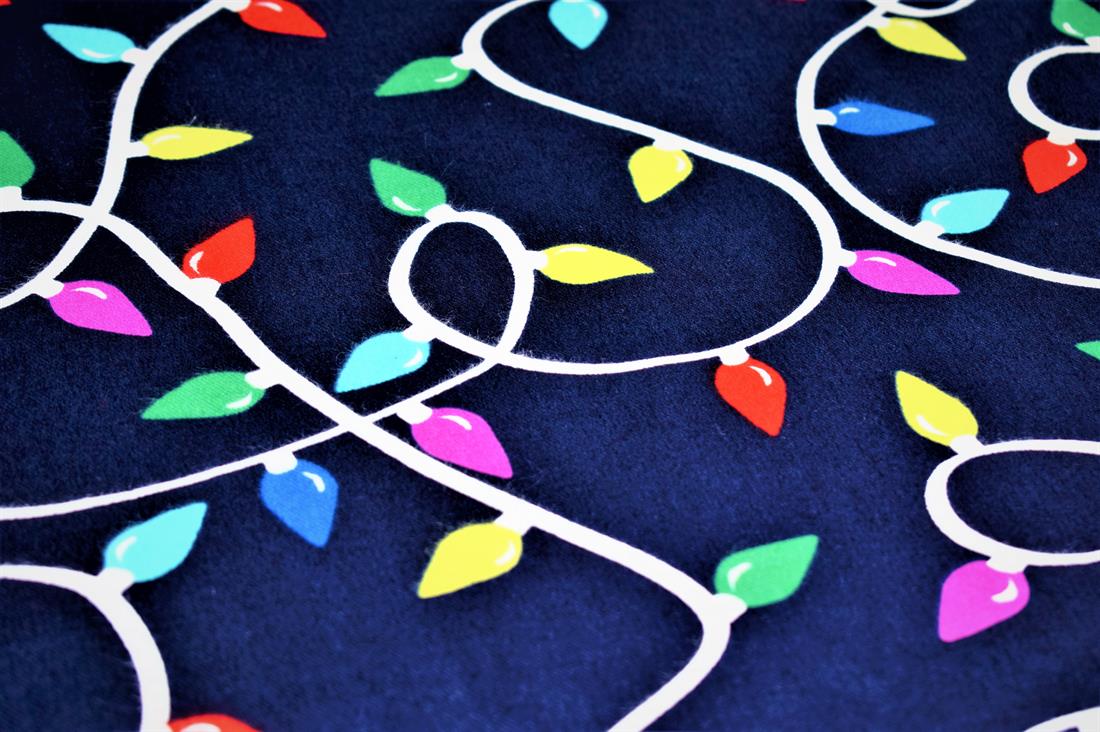 Christmas fabric light on navy