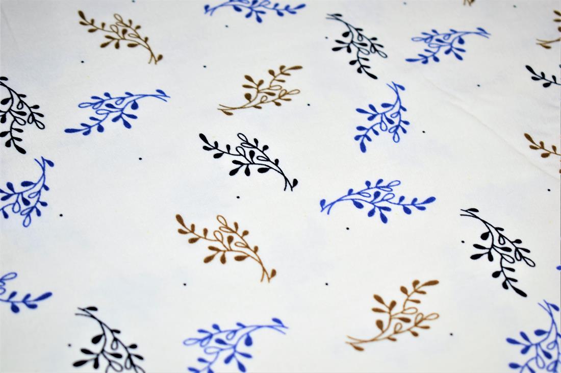 Beige Floral Stem Print
