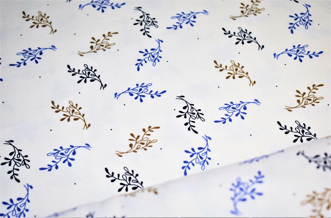 Beige Floral Stem Print