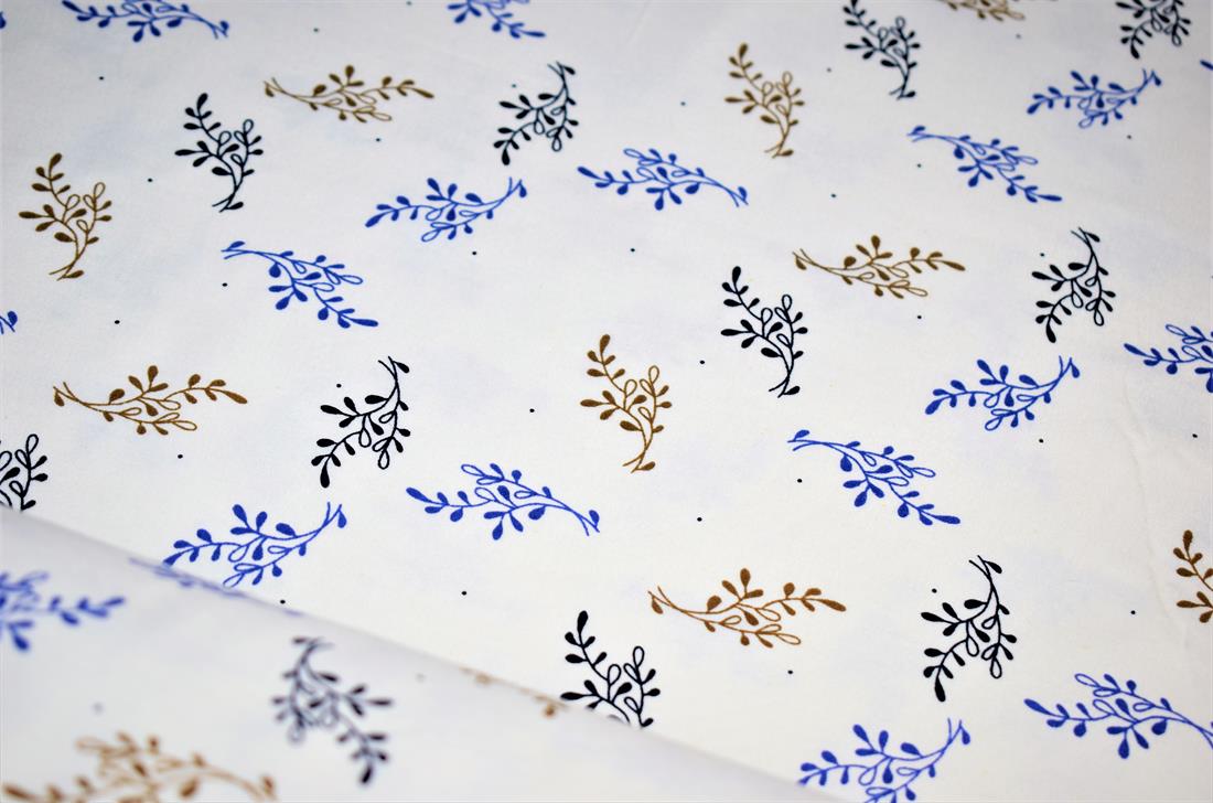 Beige Floral Stem Print