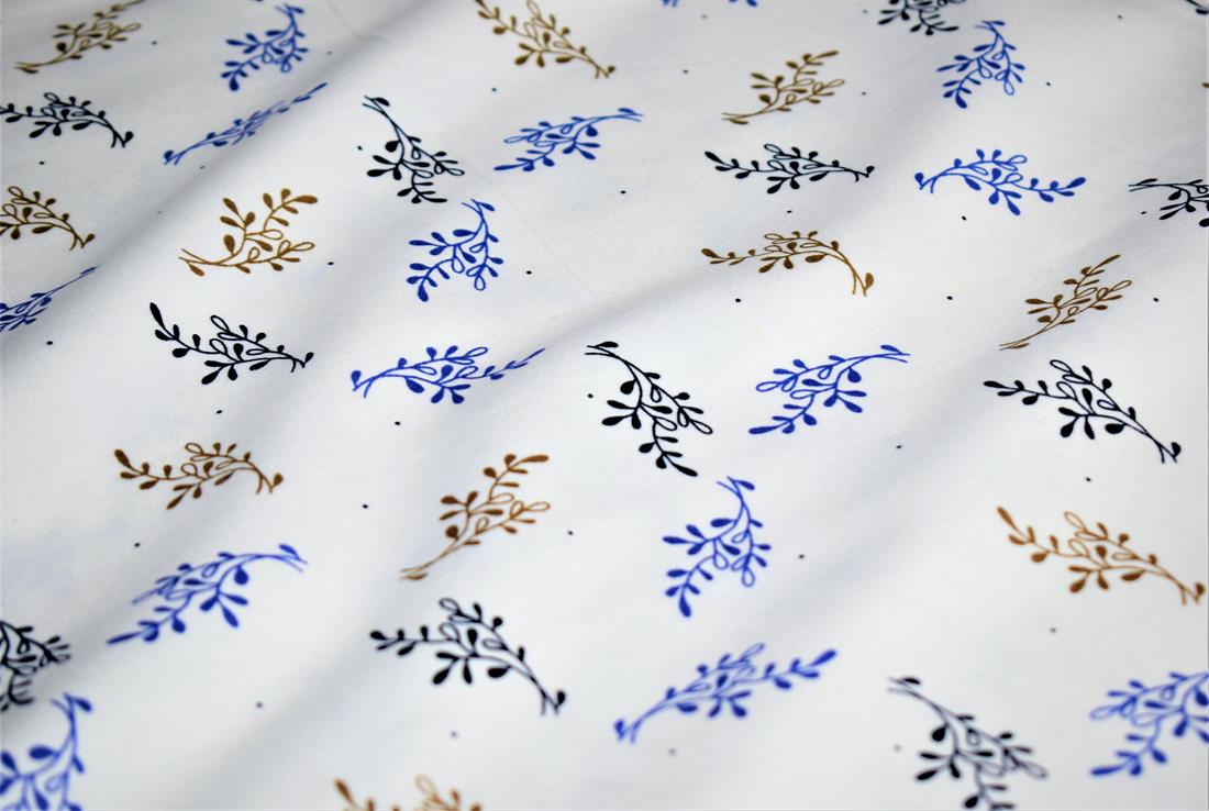 Beige Floral Stem Print