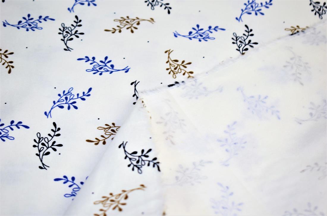 Beige Floral Stem Print