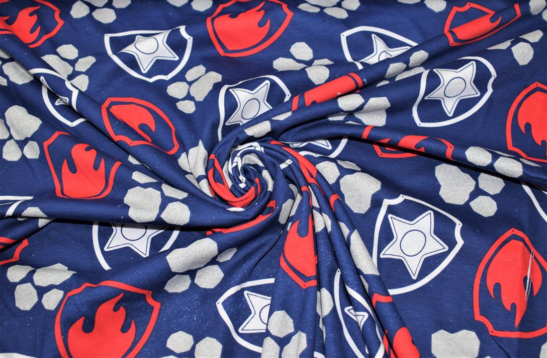 Soft Printed DTY Brushed Jersey Cotton Fabric/ 150cm wide;