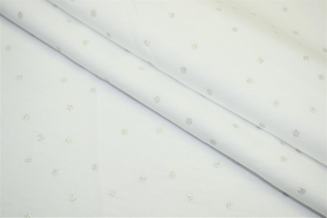 Spots Soft Printed DTY Brushed Jersey Cotton Fabric/ 150cm wide;