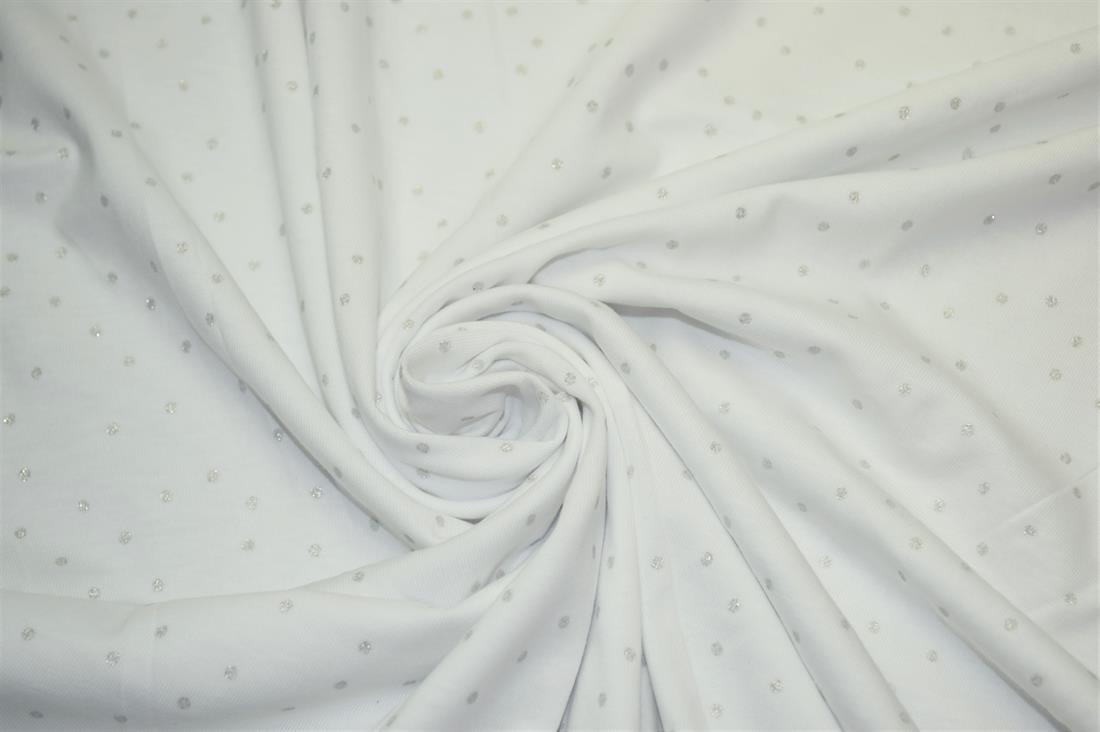 Spots Soft Printed DTY Brushed Jersey Cotton Fabric/ 150cm wide;
