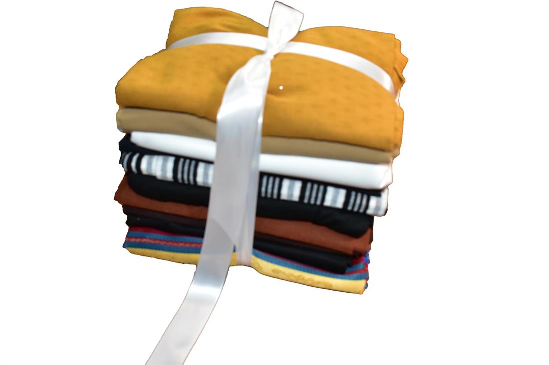 Bundle Offer with 10pcs Polyester Jersey/Cotton Bundle offer, 10 pcs mix n match pack., Roughly 1meter each piece approx or maybe less or more, of clearance fabric. There will be a variety of colours, Styles and designs, 
The worth of the fabric is very Great value for what you will pay