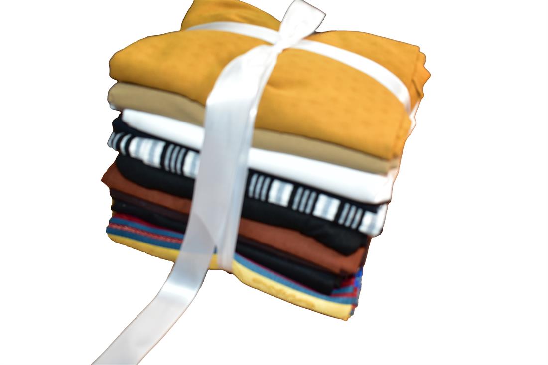 Bundle Offer with 10pcs Polyester Jersey/Cotton Bundle offer, 10 pcs mix n match pack., Roughly 1meter each piece approx or maybe less or more, of clearance fabric. There will be a variety of colours, Styles and designs, 
The worth of the fabric is very Great value for what you will pay