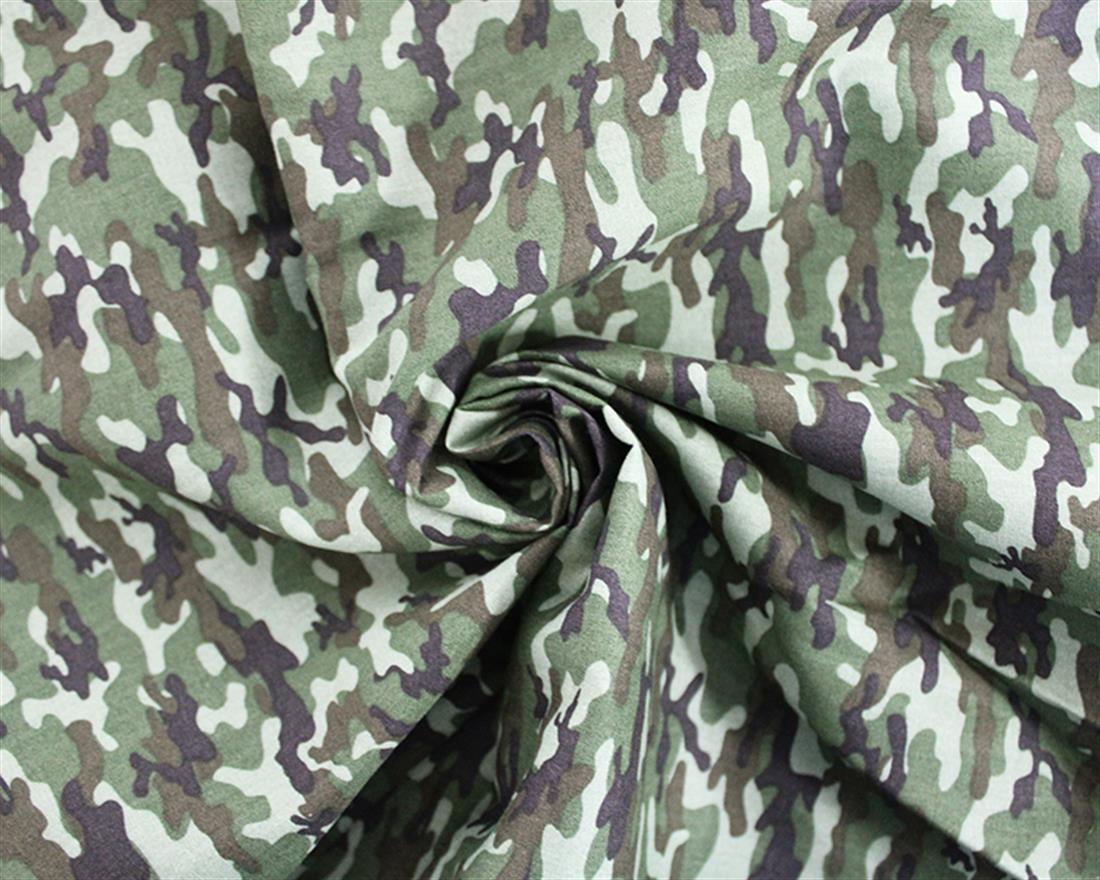 Camouflage Cotton Poplin - image 1