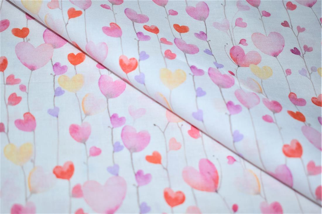 Ivy Heart 100% Cotton Fabric
