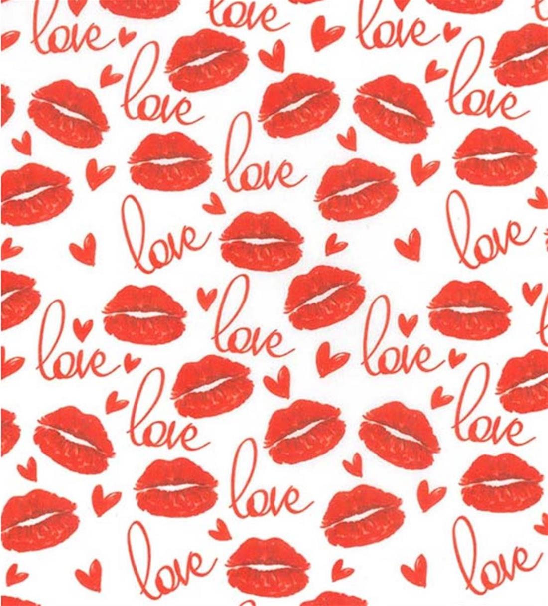 Love Lips 100% Cotton Fabric