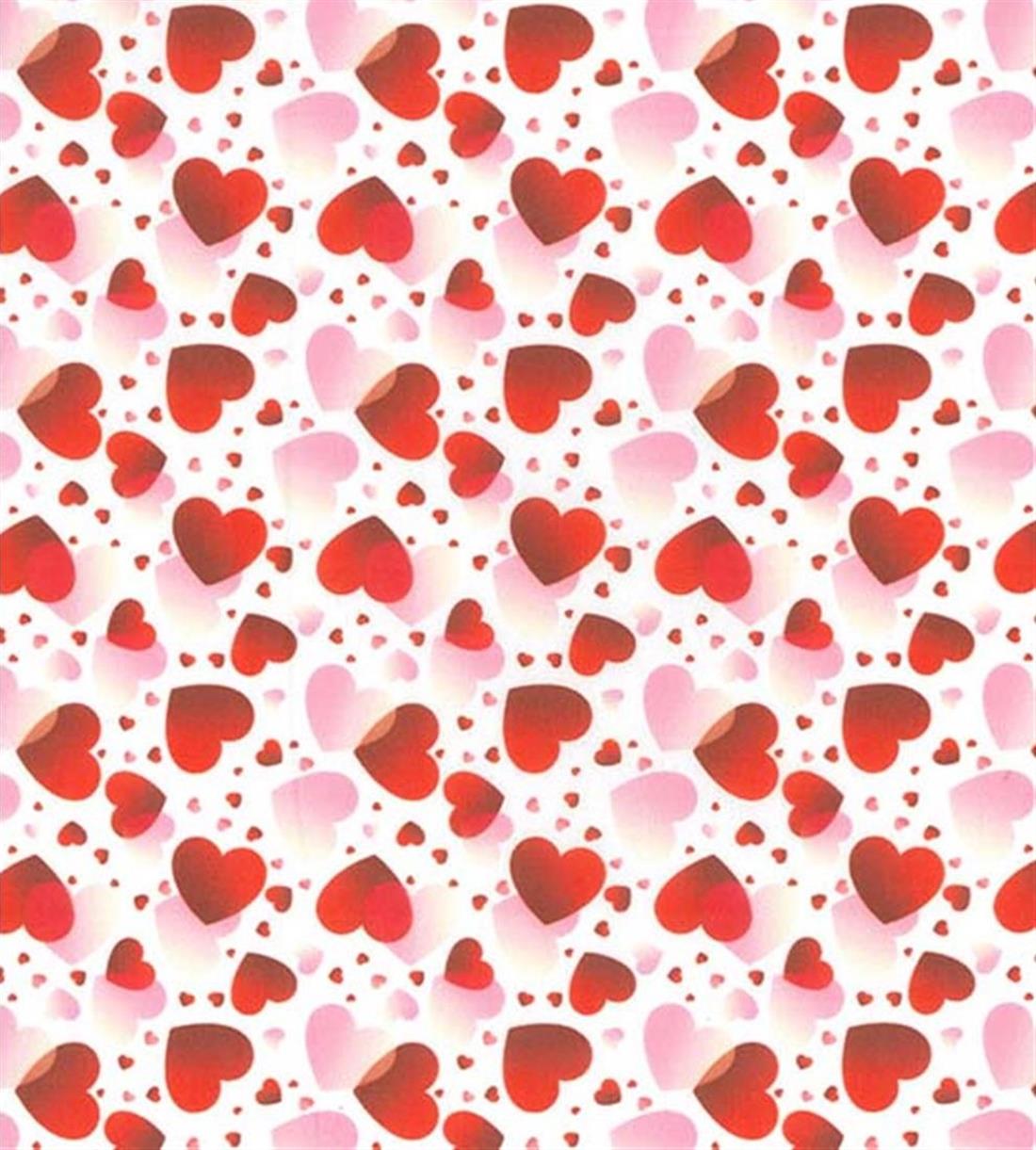 Multi Hearts 100% Cotton Fabric