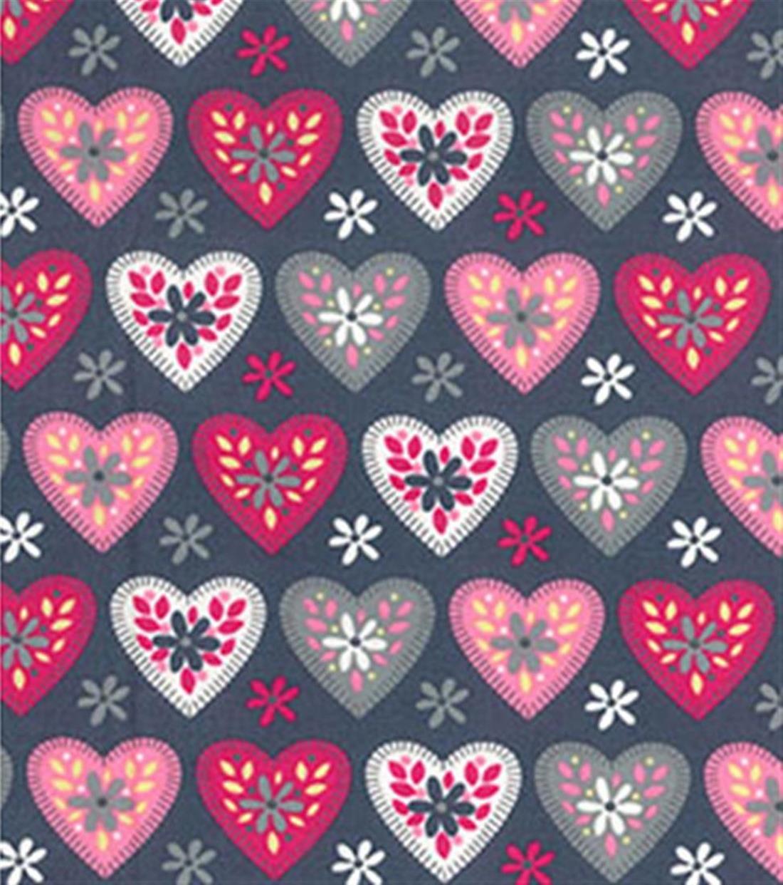 Love Heart 100% Cotton Fabric - image 2