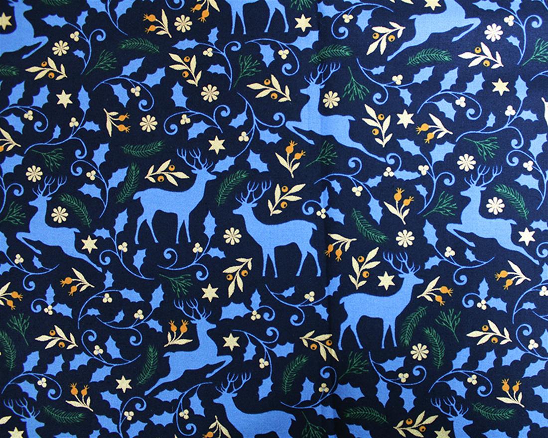 Contemporary Christmas Reindeers Cotton Contemporary Christmas Cotton