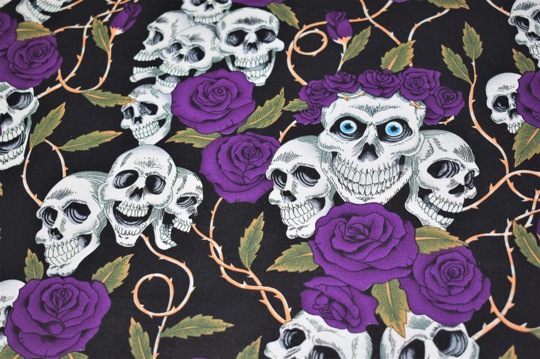 Skulls Roses Print