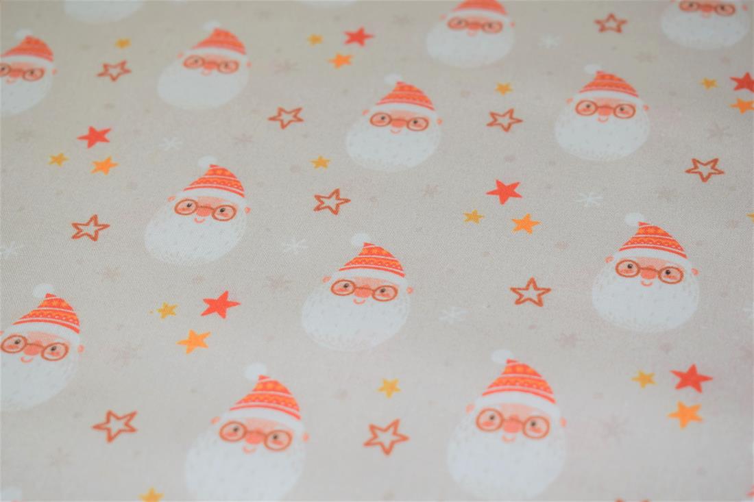 Merry Santa Face Print